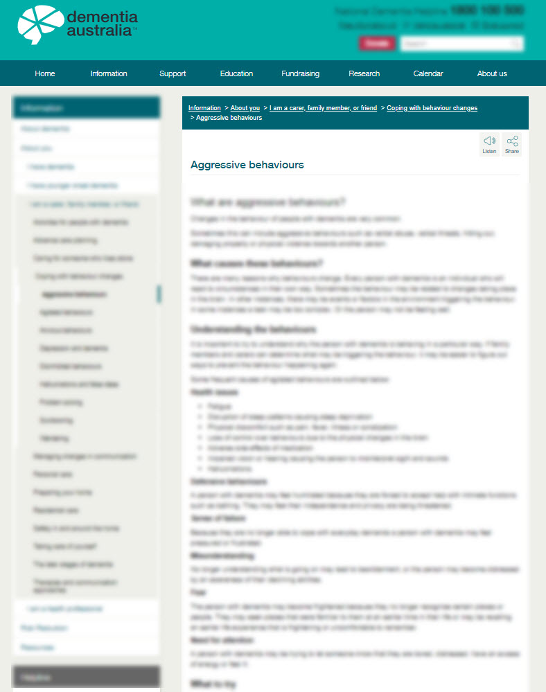 Aggressive behaviours