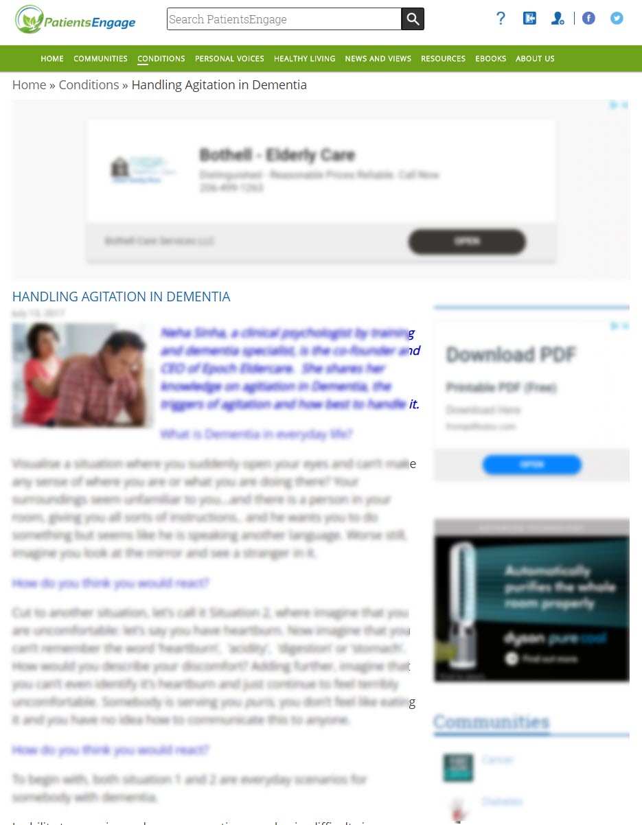 Handling Agitation in Dementia