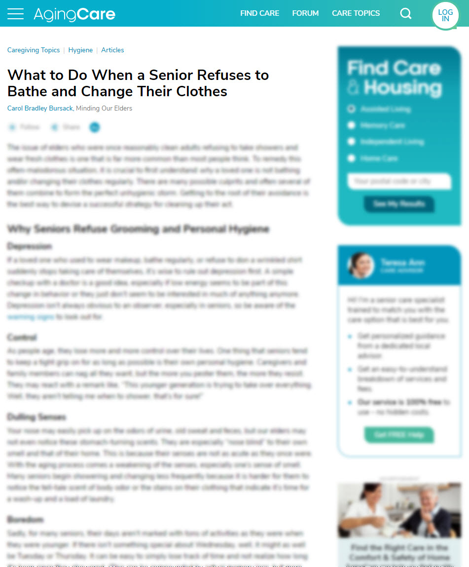 What to Do When a Senior Refuses to Bathe and Change Their Clothes