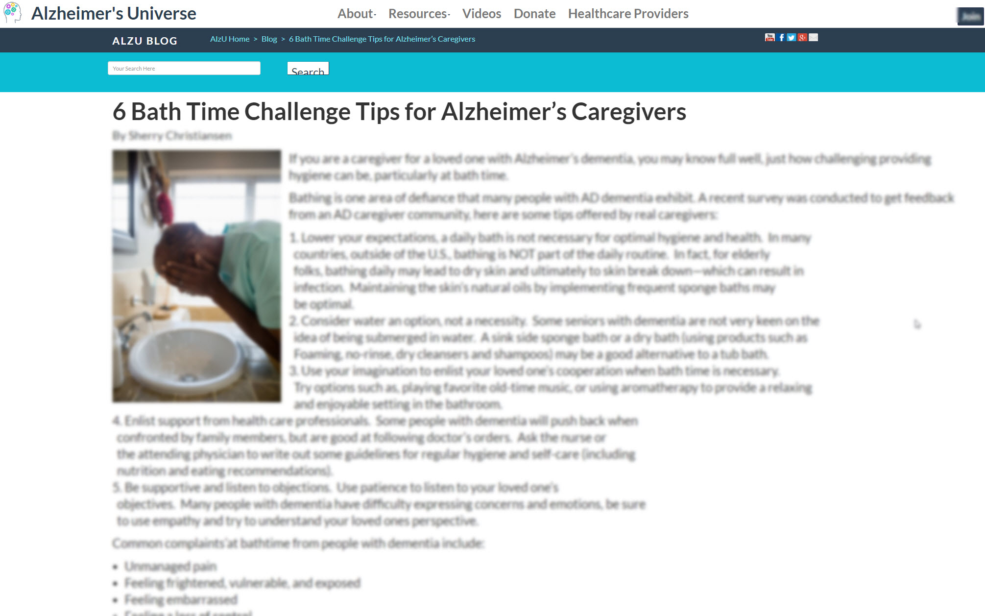 6 Bath Time Challenge Tips for Alzheimer’s Caregivers