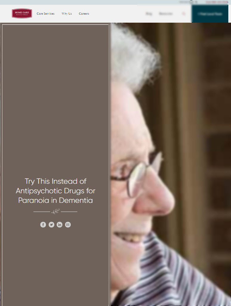 Try This Instead of Antipsychotic Drugs for Paranoia in Dementia