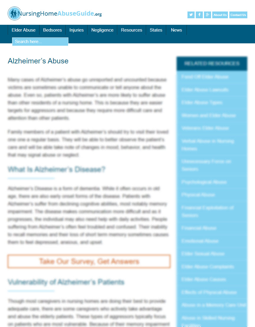 Alzheimer’s Abuse