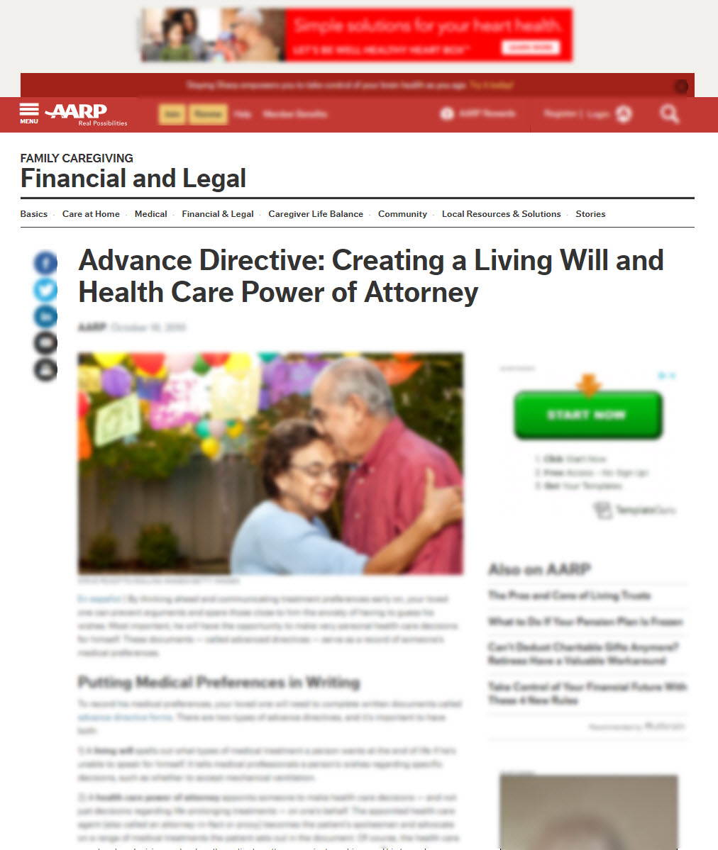 Advance Directive: Creating a Living Will and Health Care Power of Attorney