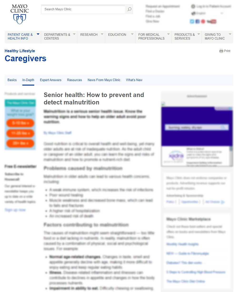 Senior Health: How to Prevent and Detect Malnutrition