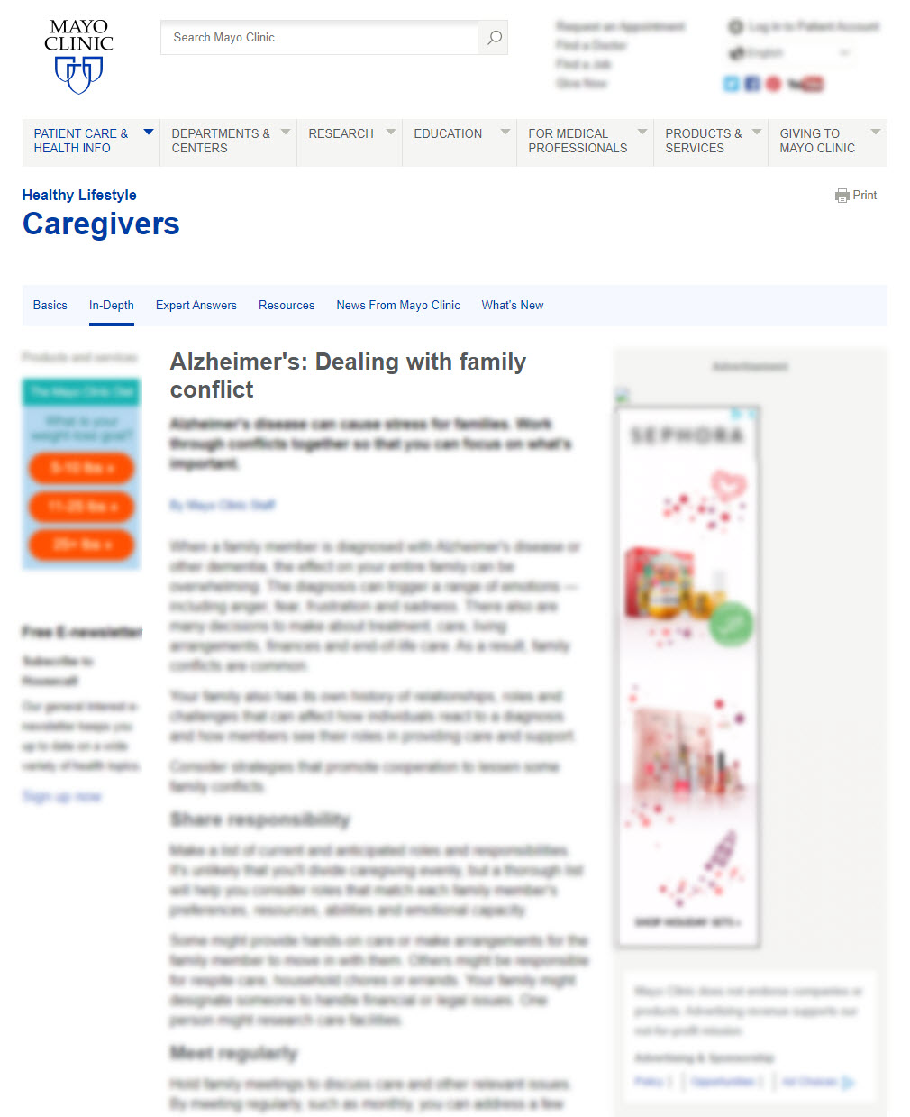 Alzheimer's: Dealing with Family Conflict