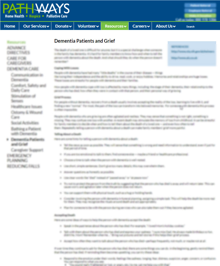 Dementia Patients and Grief