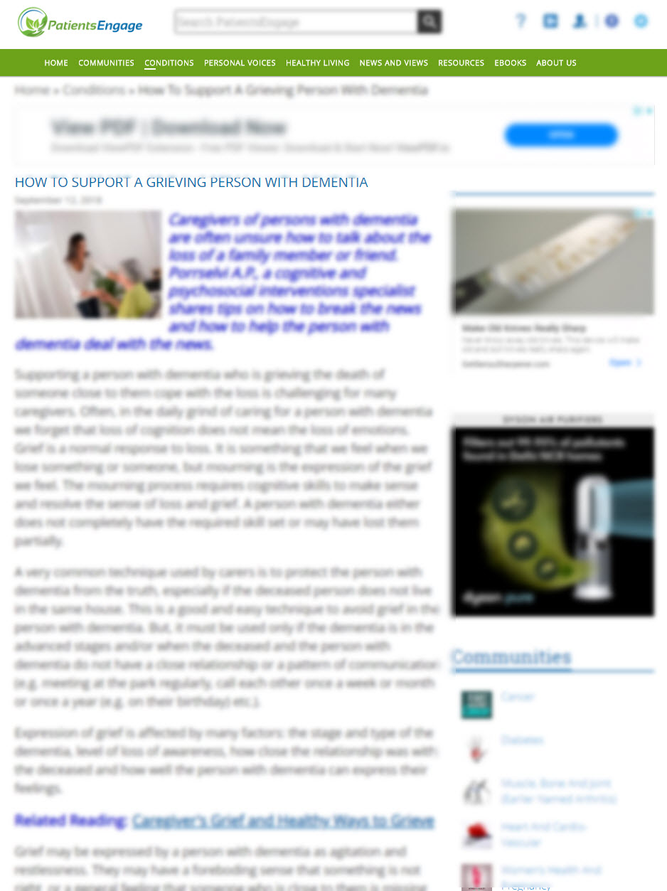 How to Support a Grieving Person with Dementia