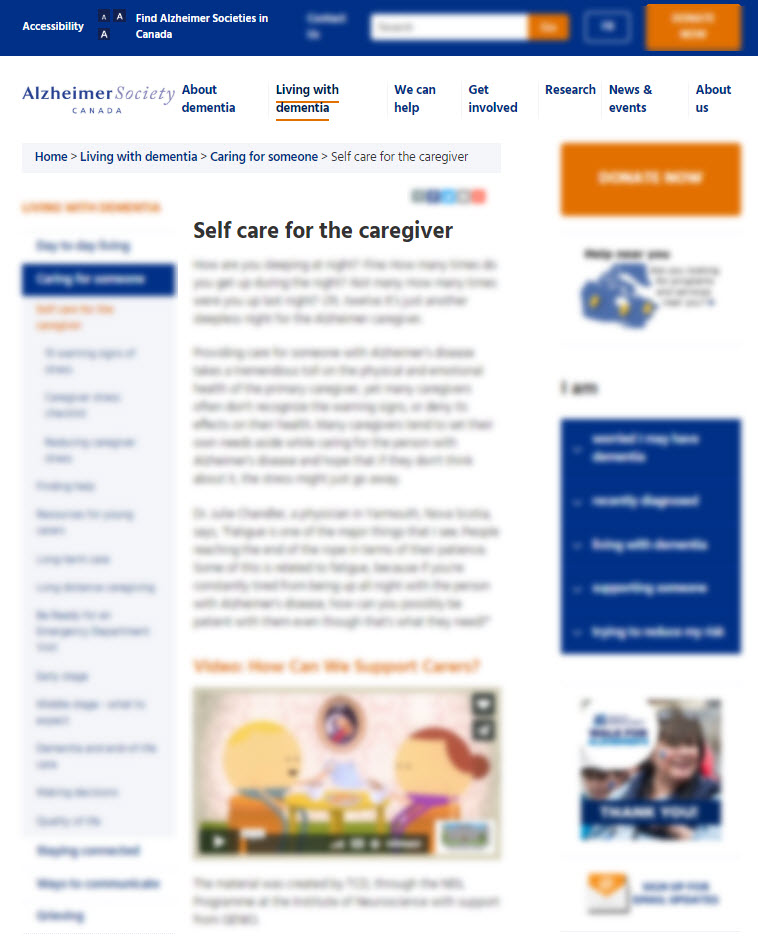 Self Care for the Caregiver