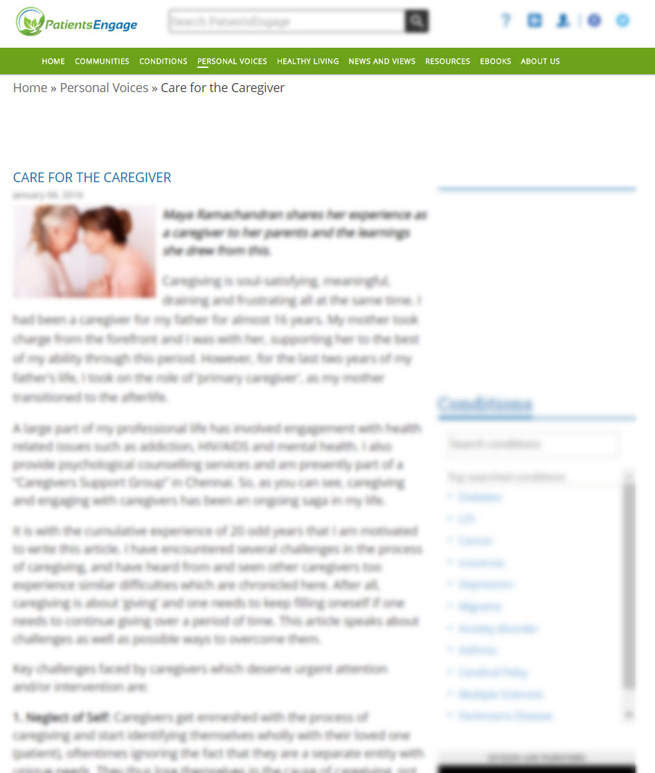 Care For The Caregiver