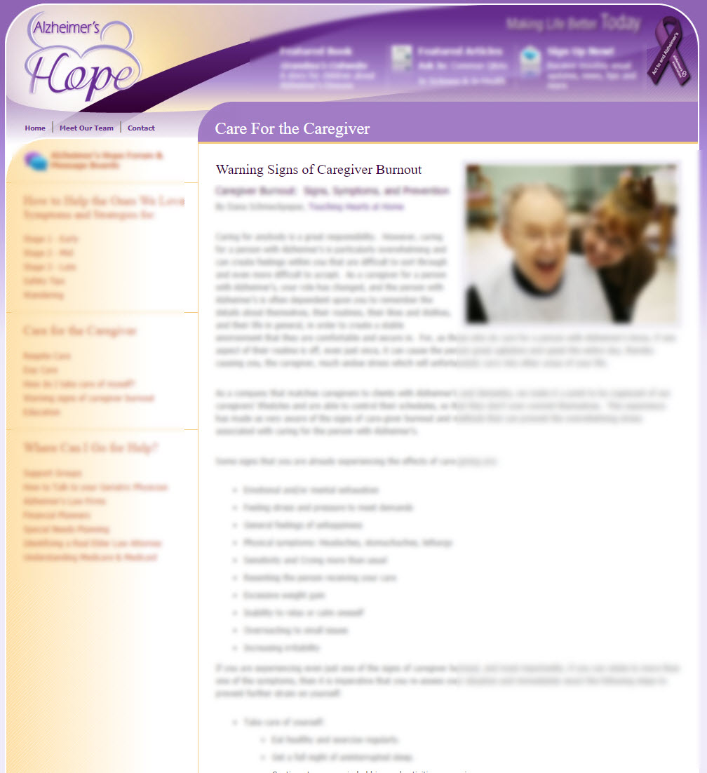 Care for the Caregiver